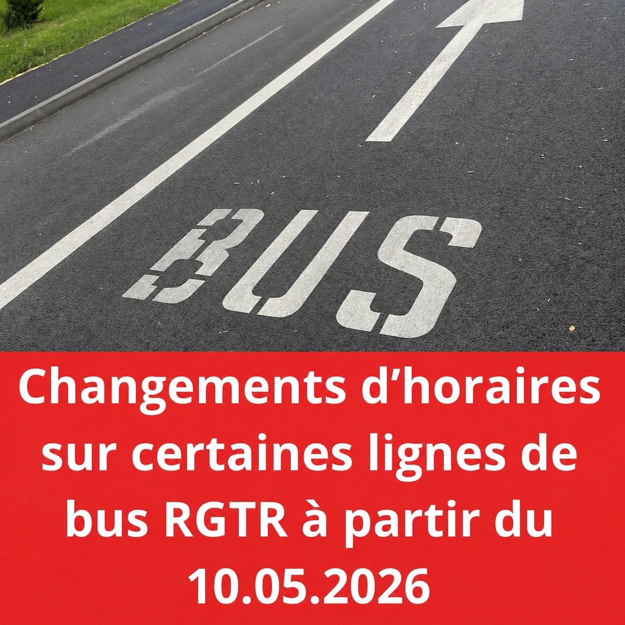 Image de l'actualité Changements d’horaires RGTR